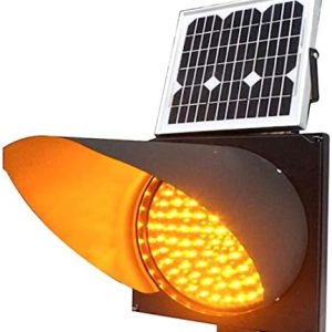Faro intermitente de energía solar ámbar de 12"