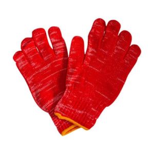 Guante lana rojo reforzado